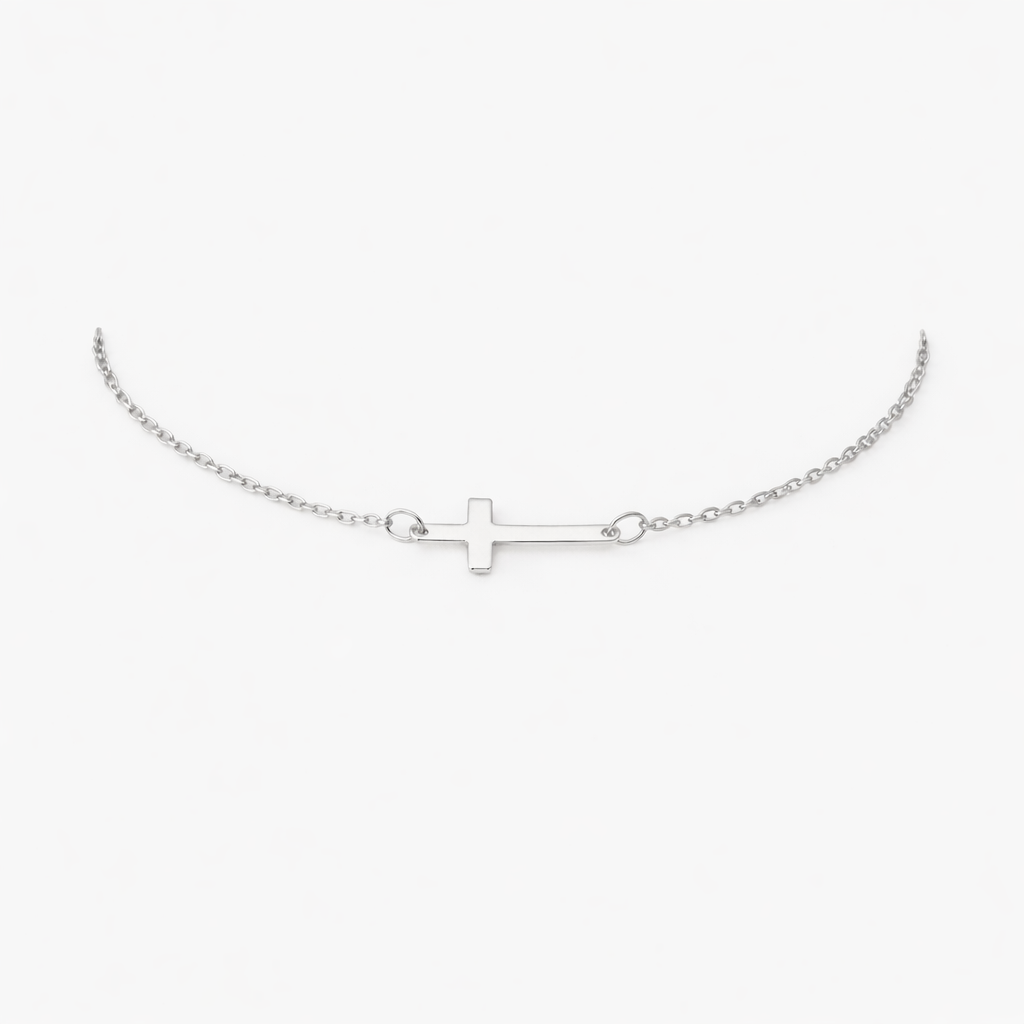 Grace Cross Bracelet - Silver