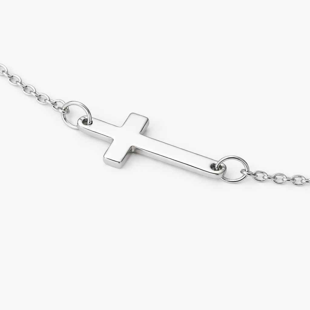 Grace Cross Bracelet - Silver