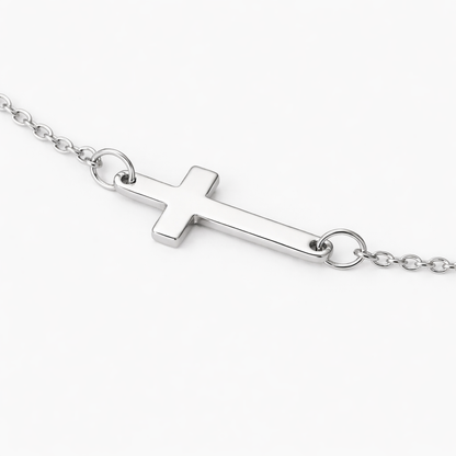 Grace Cross Bracelet - Silver