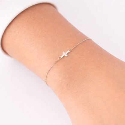 Grace Cross Bracelet - Silver
