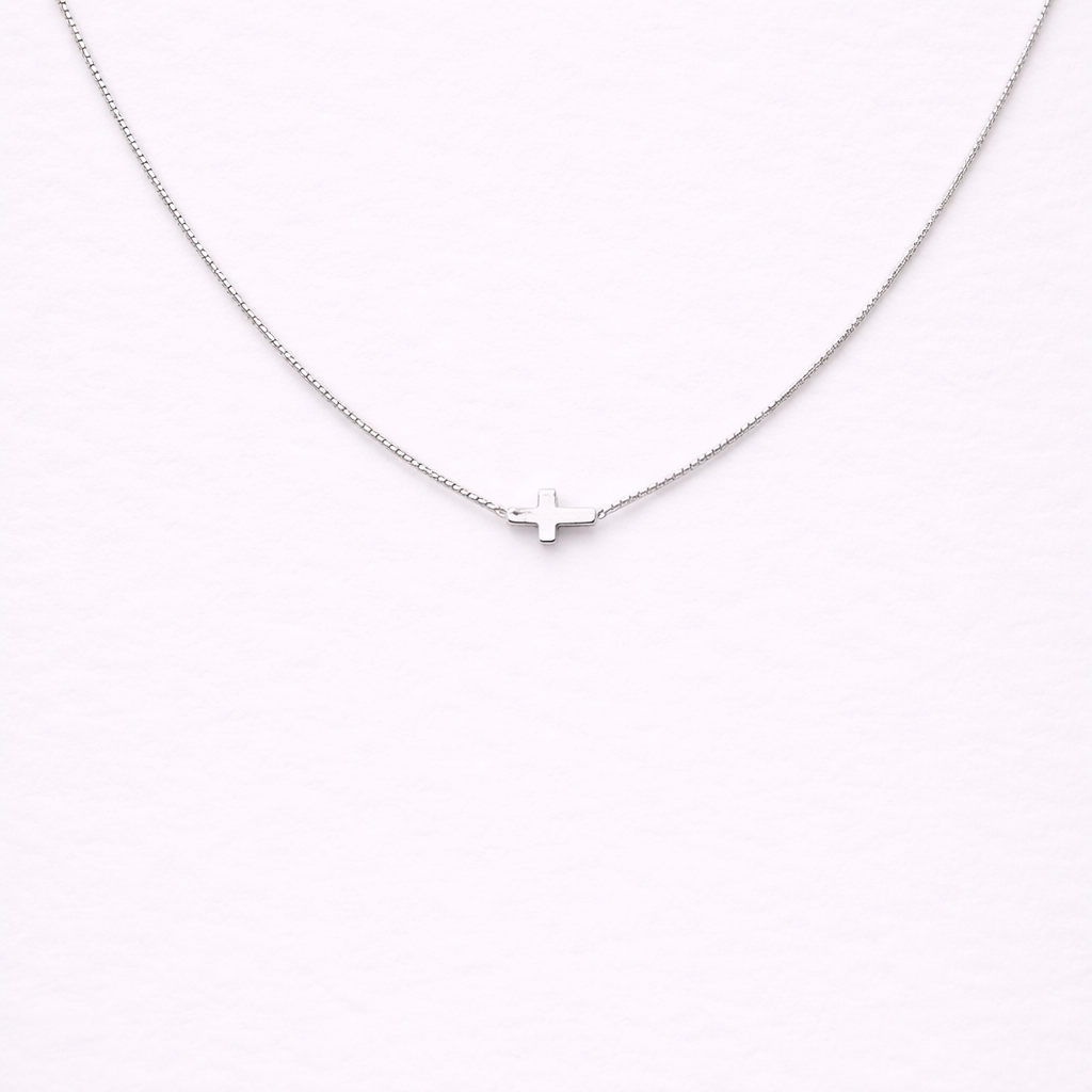 Grace Cross Necklace - Silver