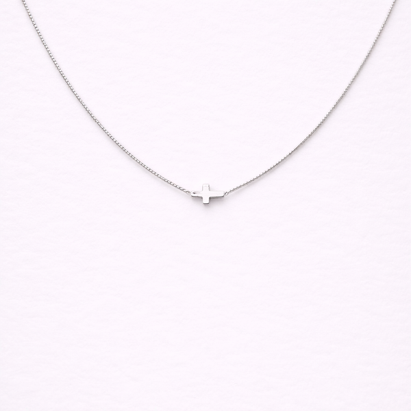 Grace Cross Necklace - Silver