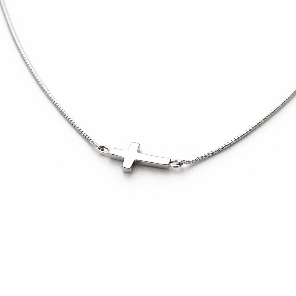 Grace Cross Necklace - Silver