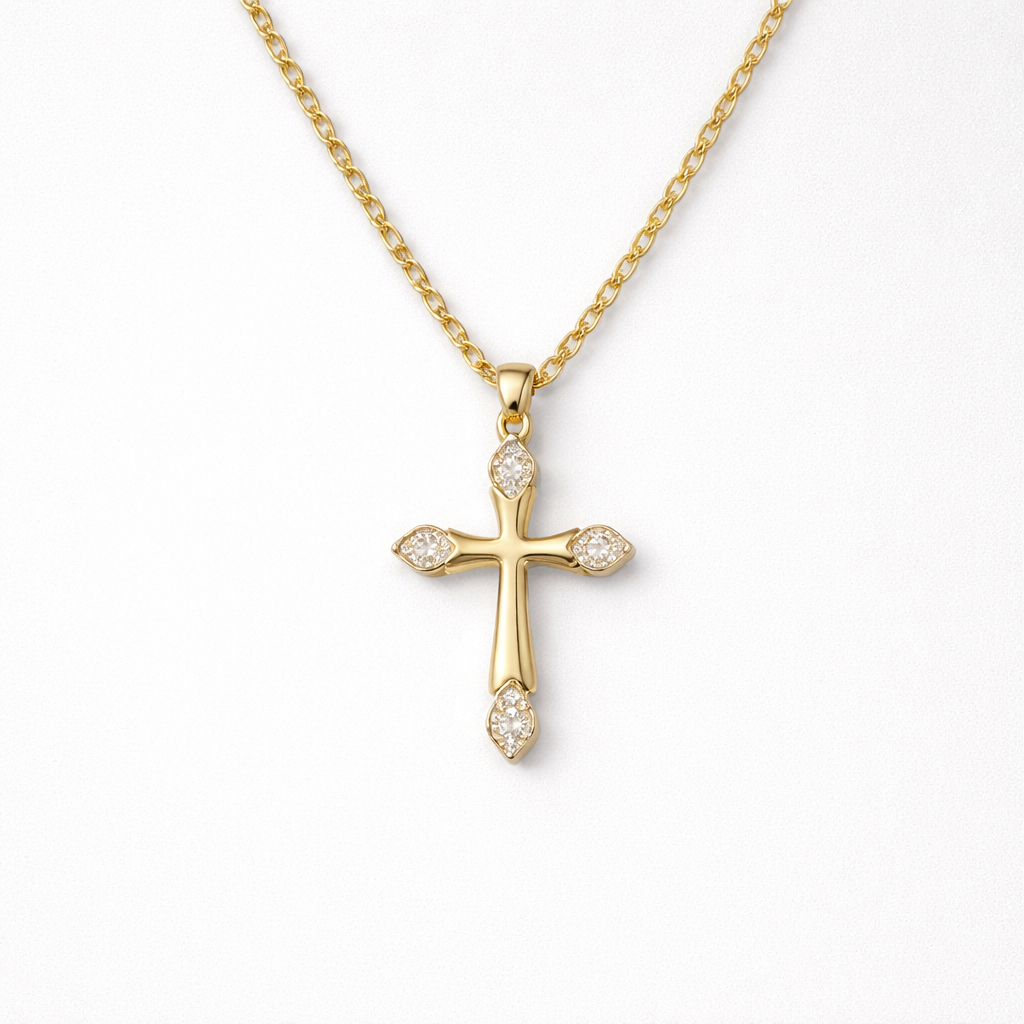 Eternal Cross Necklace - Gold