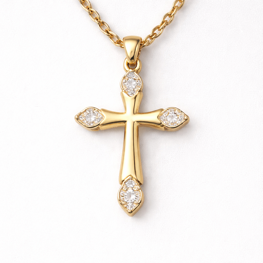 Eternal Cross Necklace - Gold