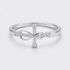 Infinity Cross Ring - Silver