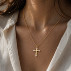 Eternal Cross Necklace - Gold