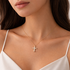 Promise Cross Necklace - Gold